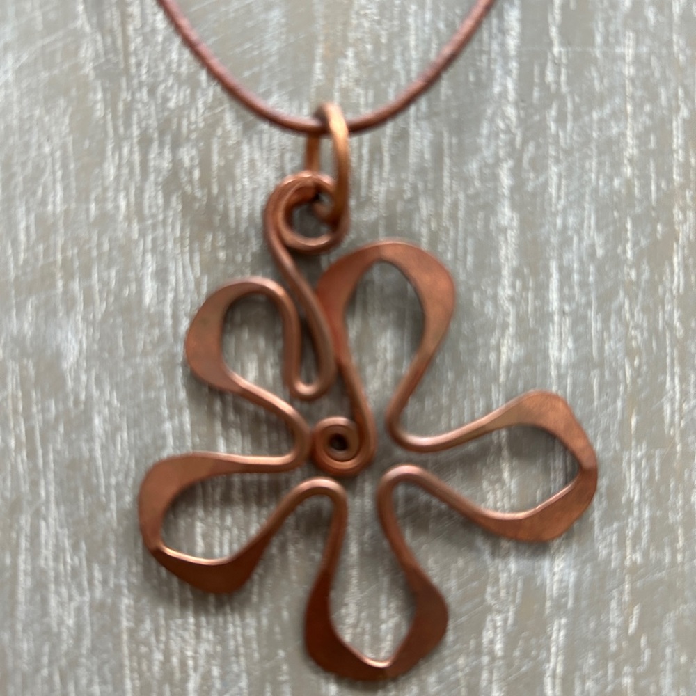Copper Floral Boho Neclace - Picture 4 of 5